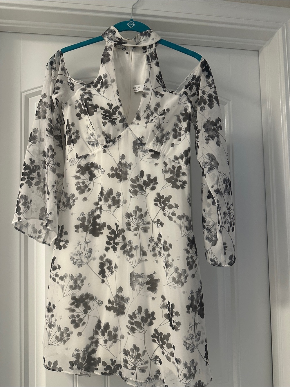 Bailey 44 White and Black Floral Mini Dress